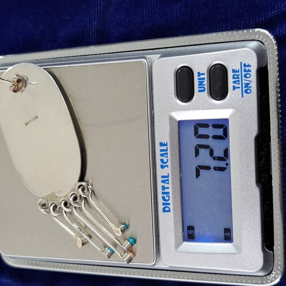 Vintage Native American Multi Stone On Sterling Silver Dangle Earrings Post - Picture 14 of 16